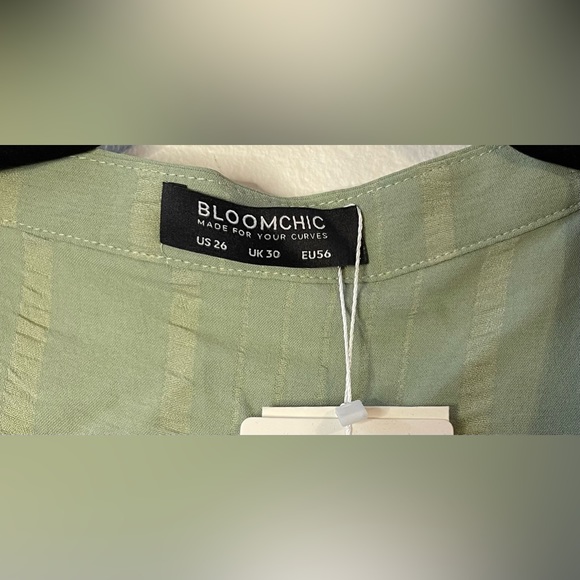 BloomChic Light Green  3/4 Sleeve Dress Size 26 - Picture 3 of 6